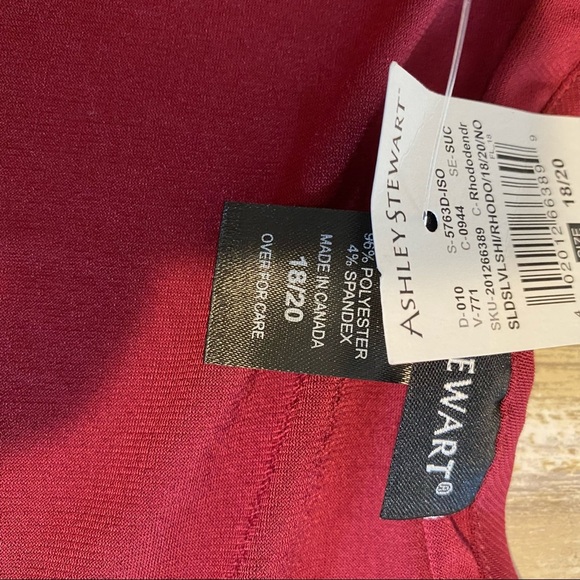 Ashley Stewart Maxi Dress Maroon Sz 18/20 NWT - Picture 6 of 10